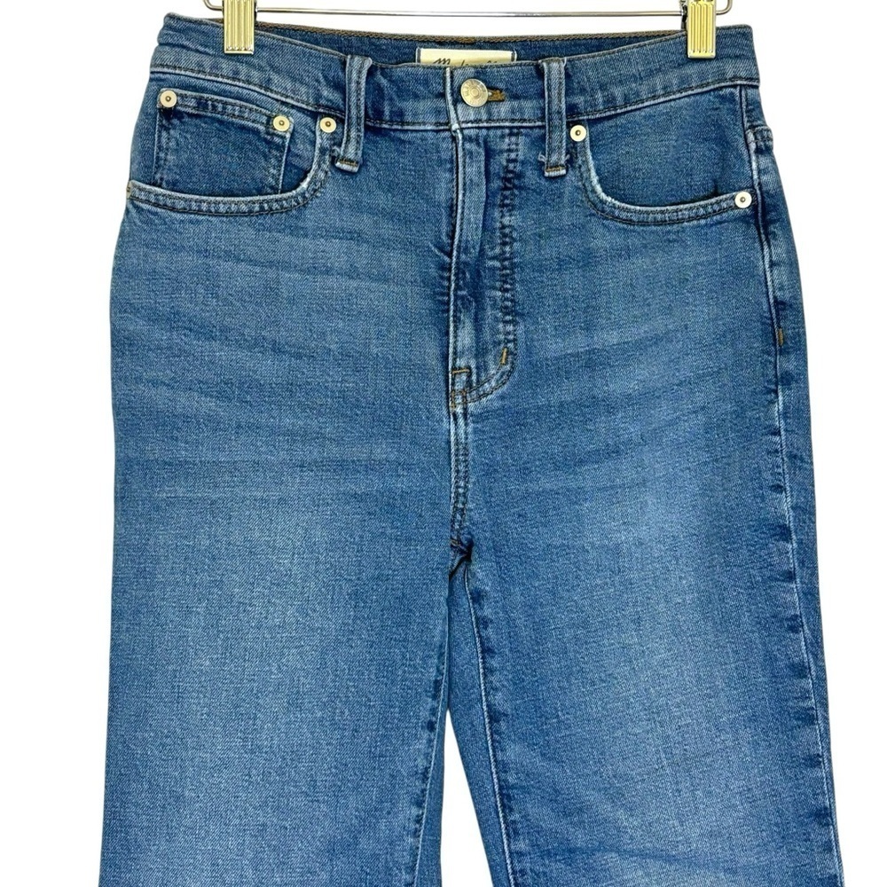 Madewell jeans slim demi-boot crop high rise medium wash size 26 - Picture 3 of 10